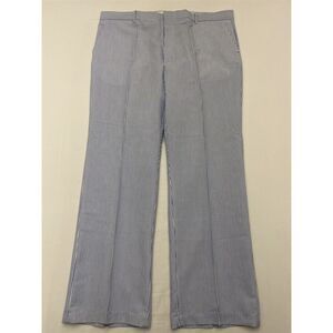 VNTG Blair 40 x‎ 30 TropiCool USA MADE Blue Striped 100% Cotton Seersucker Pants